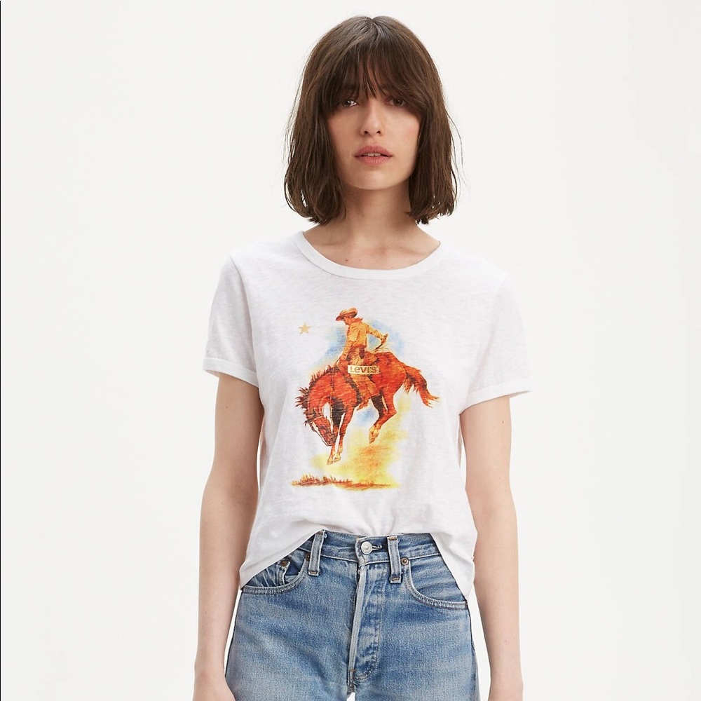 NWT Levi’s Graphic Ringer Surf Tee Shirt Top XS